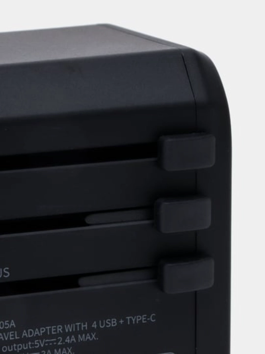 Переходник для всех розеток, для путешествий, 3xUSB и 2xType-C, PD, US, EU, UK