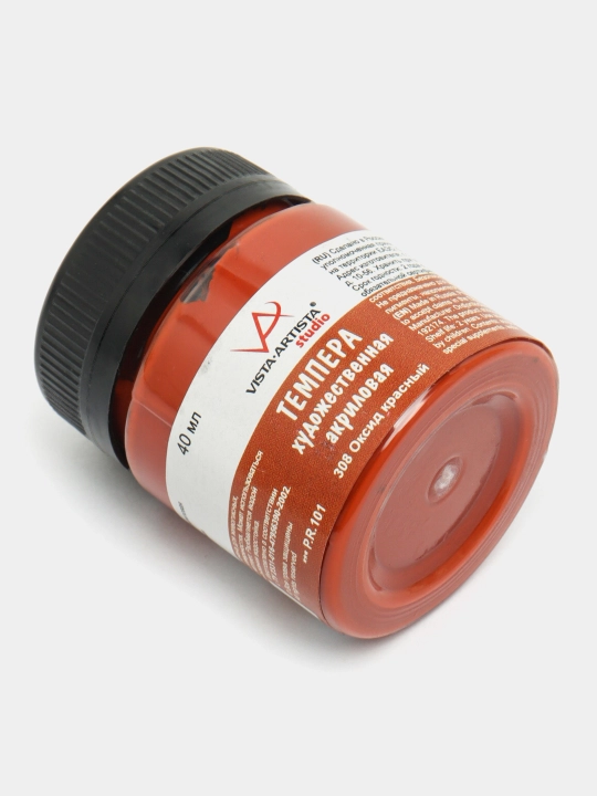 Tempera bo‘yog‘i "VISTA-ARTISTA", badiiy, akril, VATP-40, 40 ml, 308 oksid qizil