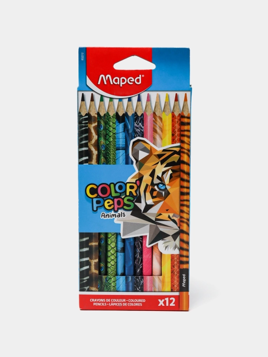 Rangli qalamlar Maped, 12 rang, Animals 832212 - 