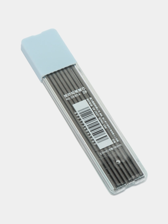 Грифель 2 мм, 2В, 8 шт, 58804 Deli