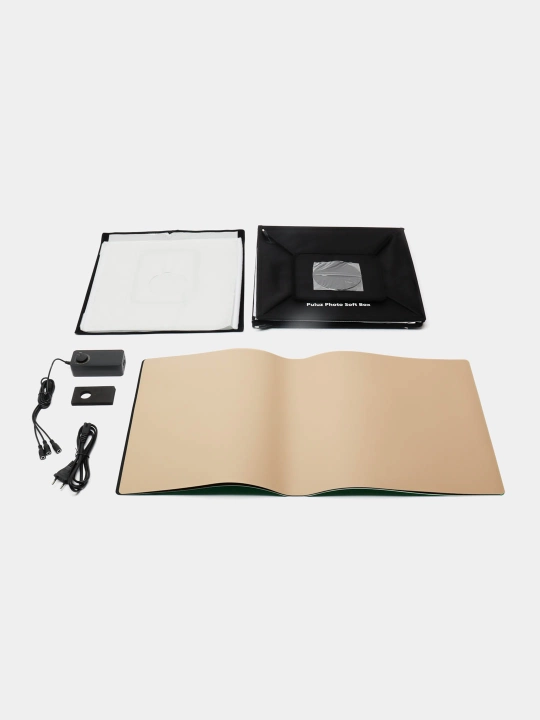 Batafsil suratga olish uchun 3D yon yoritgichli Plus 40 Pro fotobox, super rasmlar - 