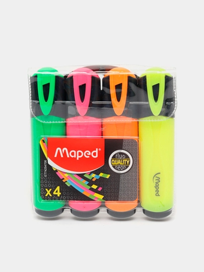 Маркер текстовой Maped Fluo Pep's Classic, 4 шт
