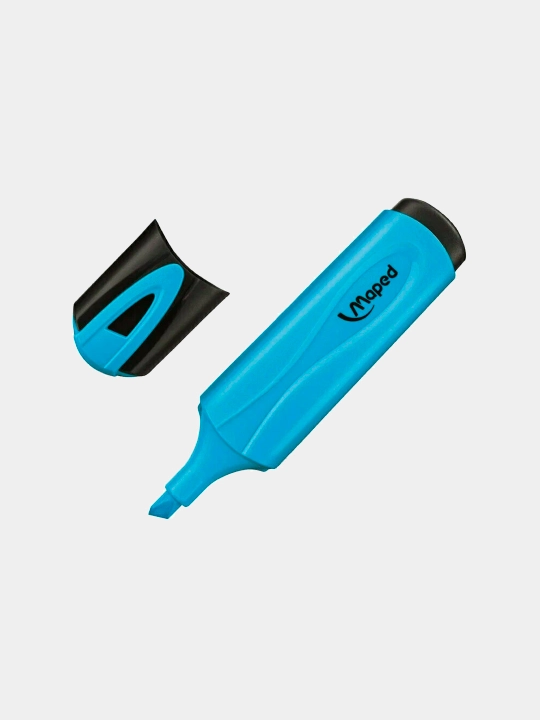 Matn uchun marker Maped Fluo Peps 742530, ko'k rangli