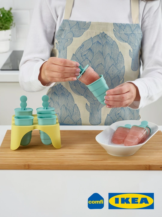 Форма для мороженого, фруктового льда, конфет, IKEA Uppfylld, 6 штук