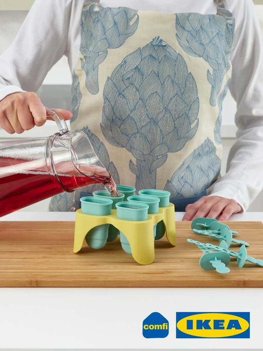 Форма для мороженого, фруктового льда, конфет, IKEA Uppfylld, 6 штук