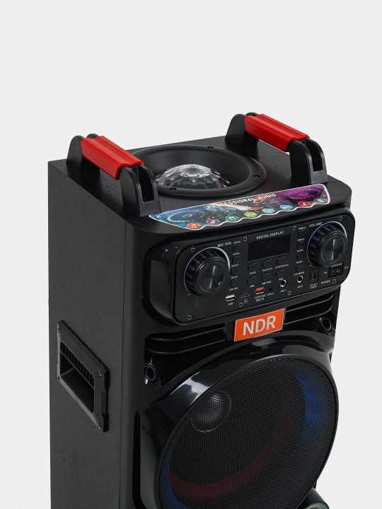 Portativ simsiz kolonka NDR 1100 va JQS 9033, RGB yoritgichli, karaoke, Bluetooth