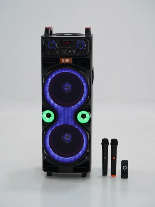 Portativ simsiz kolonka NDR 1100 va JQS 9033, RGB yoritgichli, karaoke, Bluetooth