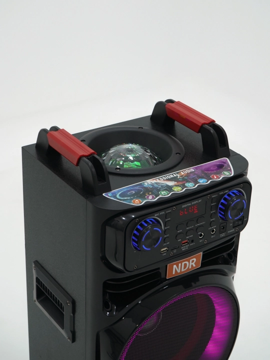 Portativ simsiz kolonka NDR 1100 va JQS 9033, RGB yoritgichli, karaoke, Bluetooth
