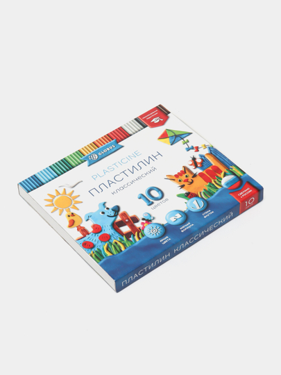 Plastilin Globus Klassik PL10-06К, 10 ta rang, 200 g