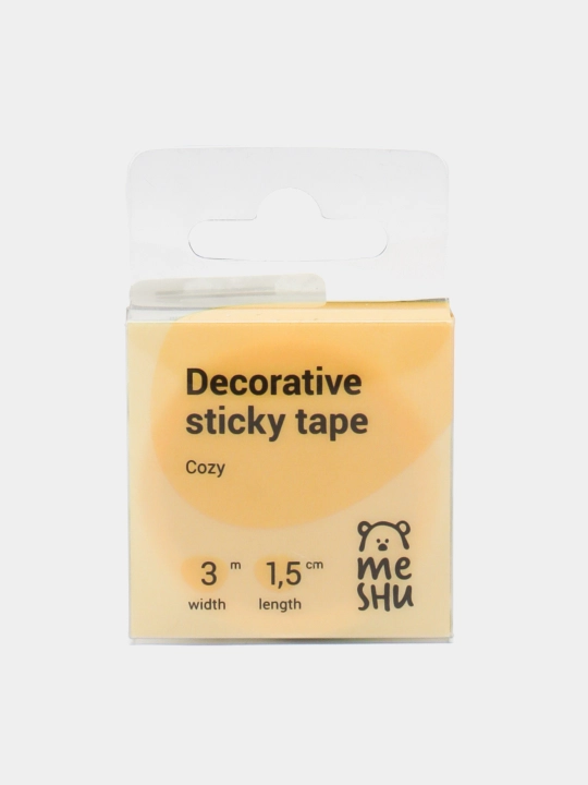 Клейкая лента декоративная MESHU "Cozy", 1,5 см*3м
