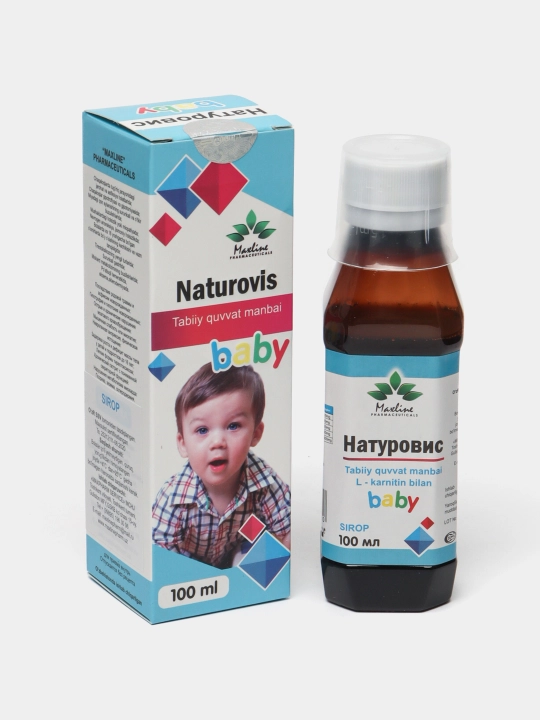 Naturovis tabiiy quvvat manbai baby sirop bolalar uchun, 100 ml