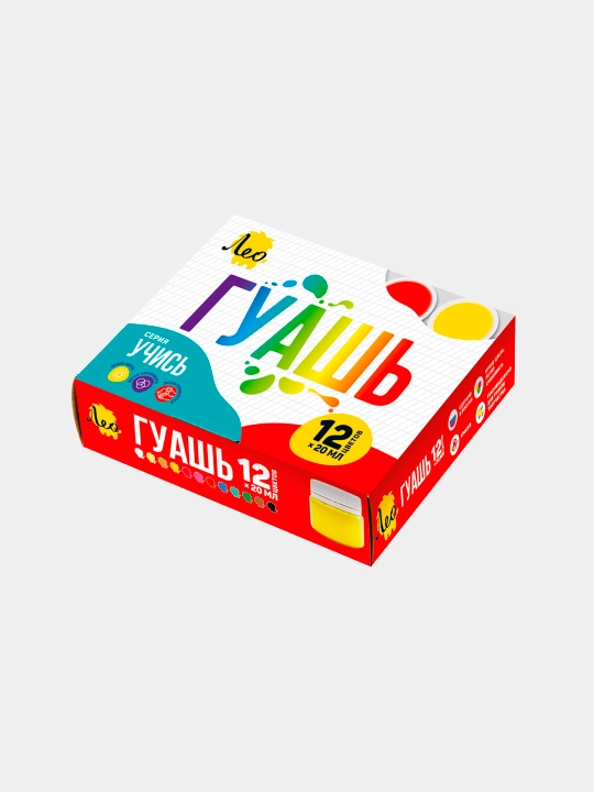 Guash bo'yoq Leo O'qing LNG-0112, 12 ta rang 20 ml dan - 