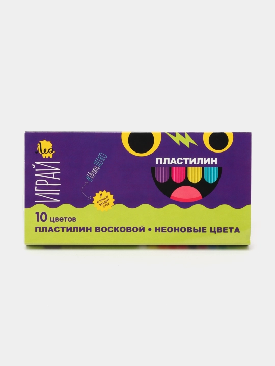 Plastilin Leo Igra mumi, neon ranglar LPMCF-0110, 120 g, 10 rang