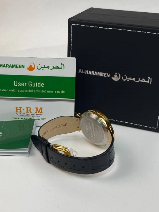 Ayollar uchun yarim klassik uslubidagi Al-Harameen 6313 soati, namoz vaqtini eslatadigan