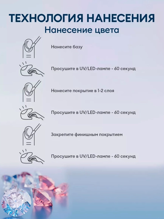 Tirnoqlar uchun aks ettiruvchi gel - lak "Shimeria Diamond", 7 ml