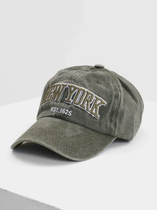 Бейсболка кепка New York унисекс, хлопковая винтажная, размер 54-60 см, регулируемая