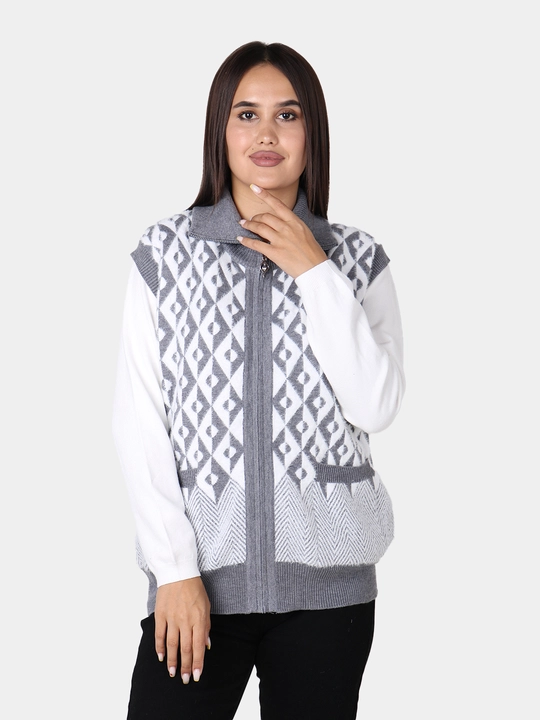 Ayollar uchun angora jileti, universal L-XL o‘lcham, issiq jilet