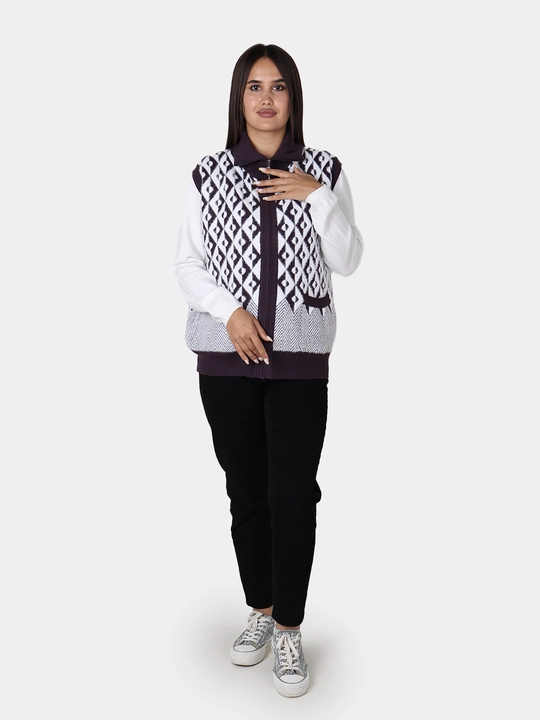 Ayollar uchun angora jileti, universal L-XL o‘lcham, issiq jilet
