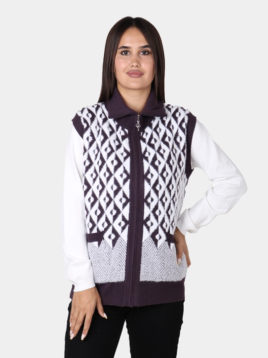 Ayollar uchun angora jileti, universal L-XL o‘lcham, issiq jilet