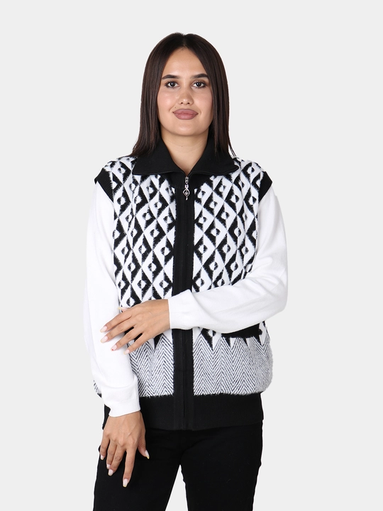 Ayollar uchun angora jileti, universal L-XL o‘lcham, issiq jilet