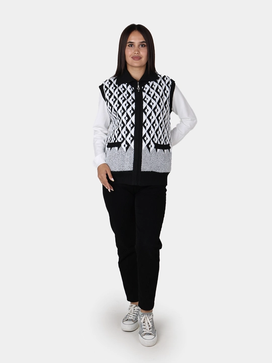 Ayollar uchun angora jileti, universal L-XL o‘lcham, issiq jilet