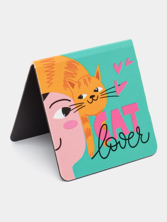 Закладки магнитные для книг, 3 шт, MESHU "Cat lover"