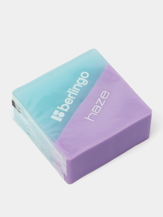 Ластик Berlingo "Haze ", прямоугольный, цвета ассорти, 34*34*14 мм