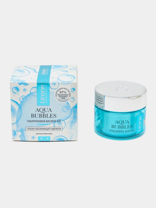 Крем для лица Lirene, aqua bubbles, увлажняющий, 50 мл - 