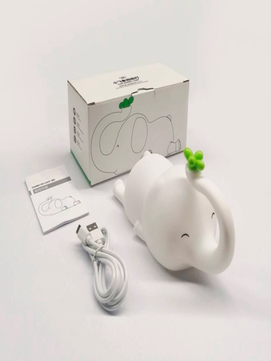 Bolalar uchun tungi chiroq, o'rdak, quyon, it, silikon - 