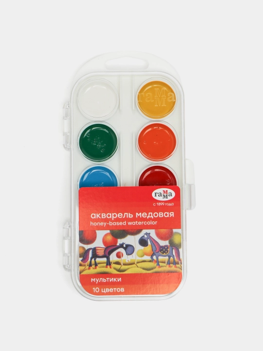 Akvarel Gamma "Multfilmlar NEW", asal, 10 rang, cho'tkasiz, plastmassa, evro kulon