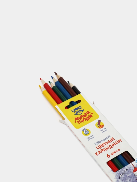 Rangli qalamlar Multi-Pulti "Aql bovar qilmaydigan sarguzashtlar", uchburchak, 6 rang
