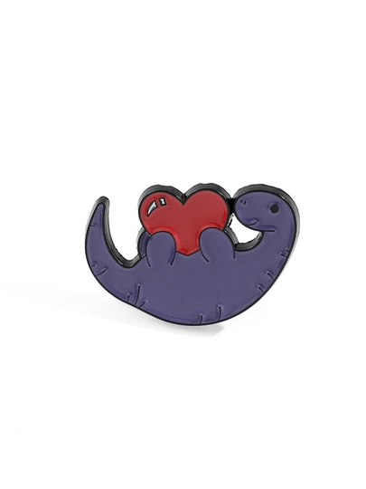 Металлические значки, пин на одежду "Динозавр" — МИРКАНЦ-DINOSAU-ИНДИГО