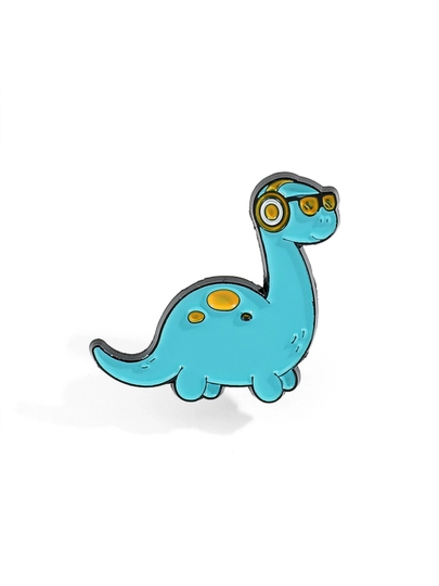 Металлические значки, пин на одежду "Динозавр" — МИРКАНЦ-DINOSAU-ГОЛУБ