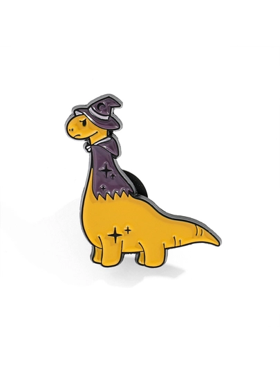 Металлические значки, пин на одежду "Динозавр" — МИРКАНЦ-DINOSAU-ГОРЧИЧ
