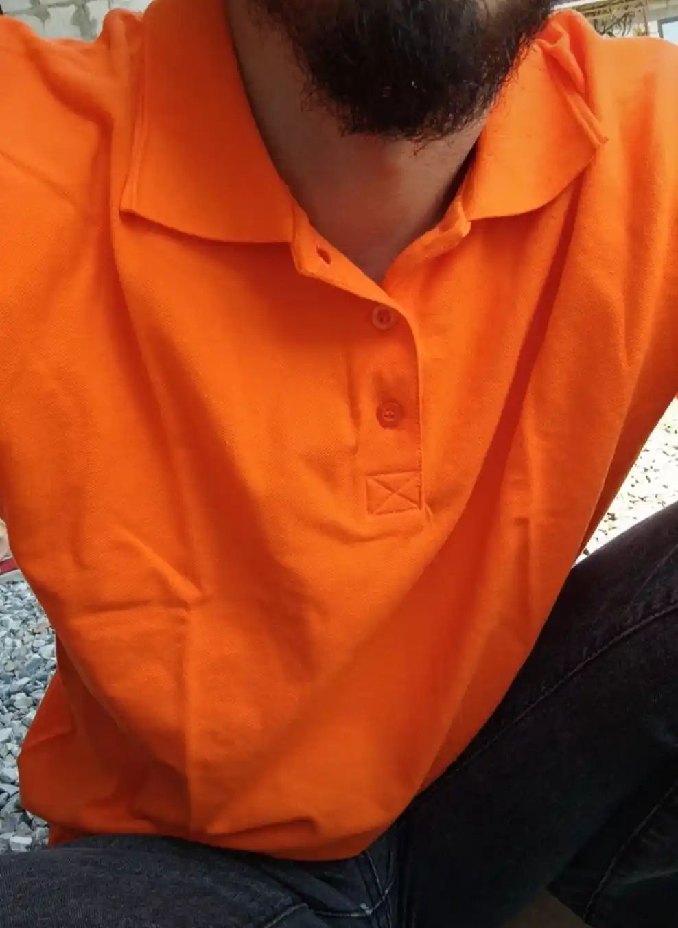 Erkaklar uchun futbolka polo, 100% paxta, bir o'lchamga katta