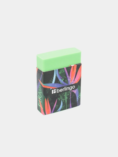 Ластик Berlingo "Jumble", Eco-PVC, картонный держатель, 45 * 32 * 11 мм — DELISTO-P112531-ЗЕЛЕН