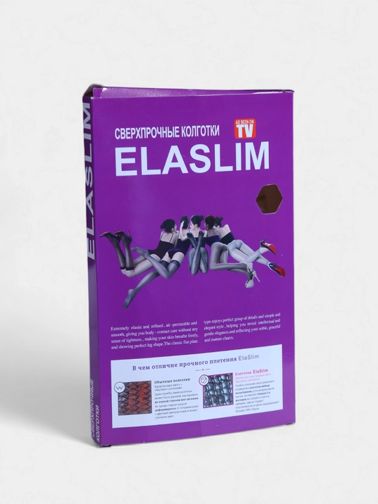 Женские колготки "Elaslim" на осень, весну, черные, не рвущиеся