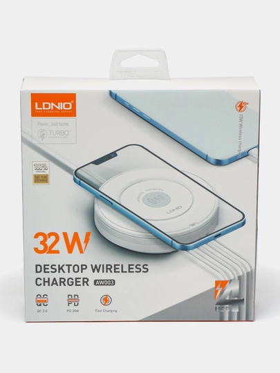 LDnio 32w AW003 беспроводная и проводная умная зарядка