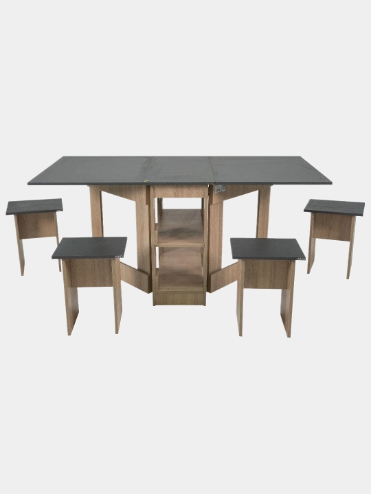 Складной стол и 4 стула AIKO Vibe, комплект мебели для кухни, 160 x 80 x 75 см