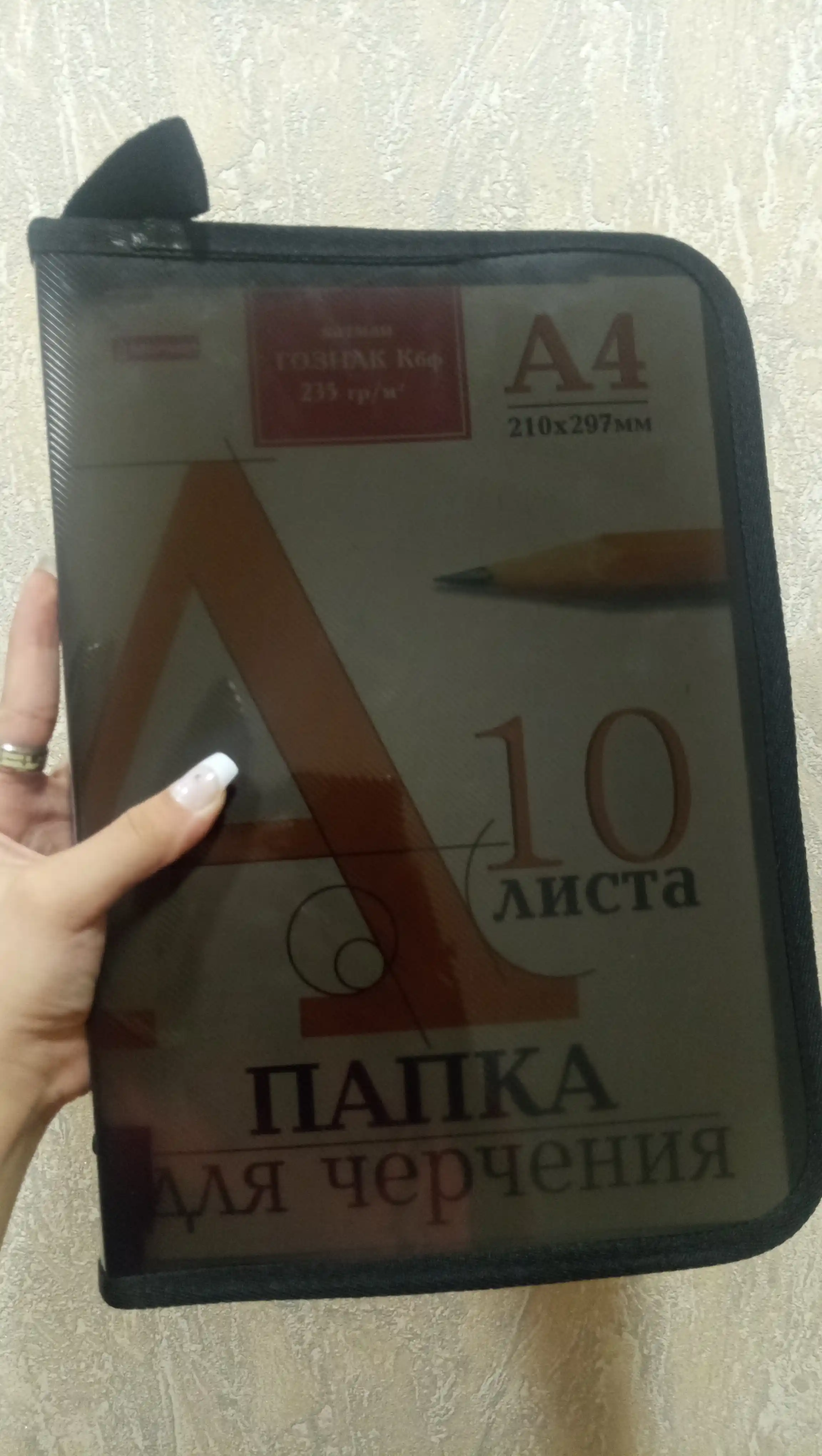 Папка для тетрадей и документов, на молнии пластиковый, органайзер для хранения документов