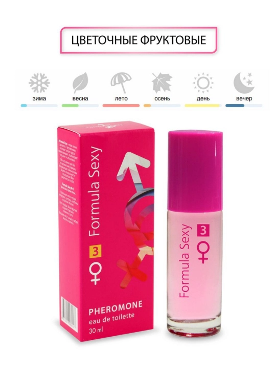 Erkaklar va ayollar uchun xushbo'ylangan suv "Formula Sexy", feromonli, 30 ml