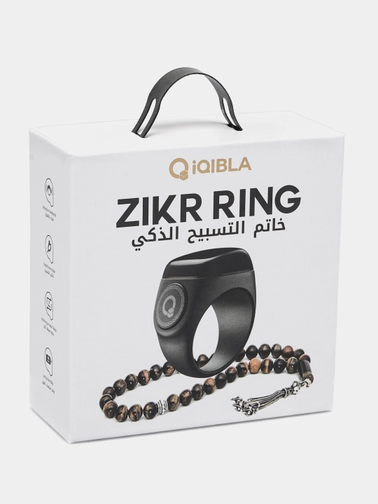 Elektron tasbeh Zikr Ring Lite, zikr va istig'for uchun, vibratsiya, suvga chidamli ekran