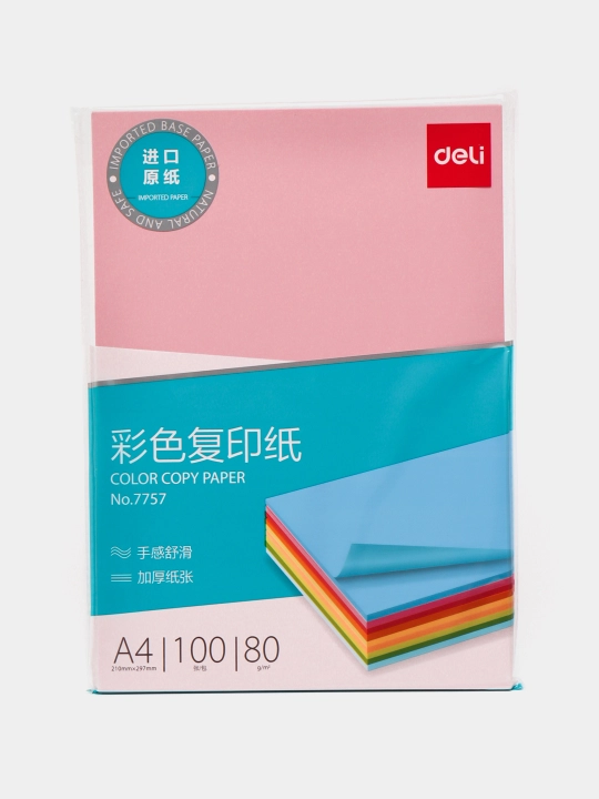Qog'oz A4 100 d och pushti 7757 Deli