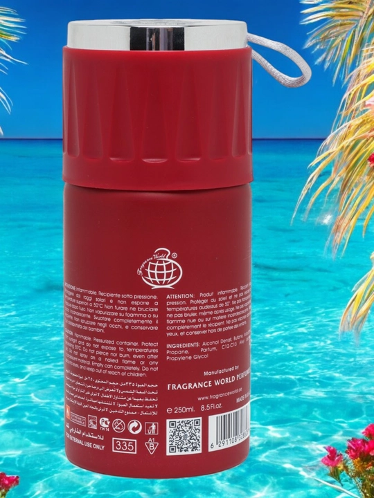 Dezodarant erkak va ayollar uchun, parfyumlangan sprey, 250 ml