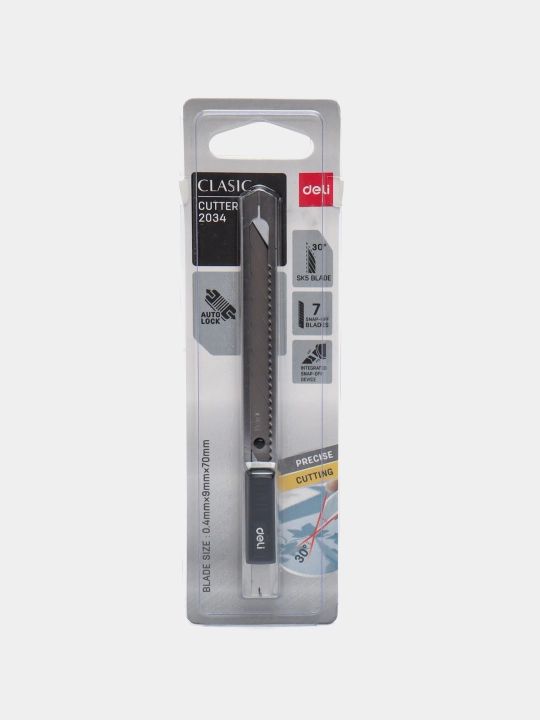 Kantselyariya pichog'i 9 mm 30 gradus 2034 Deli - 