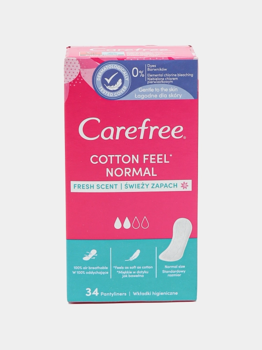 Прокладки ежедневные Carefree Cotton Fresh, ароматизированные, 34 шт