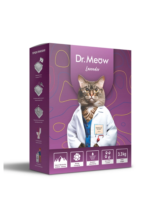 Наполнитель для кошачьего туалета Dr.Meow Lavender - 