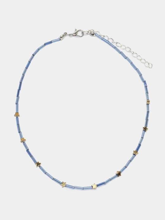 Tabiiy gematit toshidan yasalgan yulduzli boncuklu choker - 