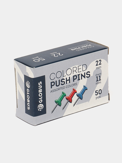 Tugmachalar Globus KS-50S, rangli, 50 dona