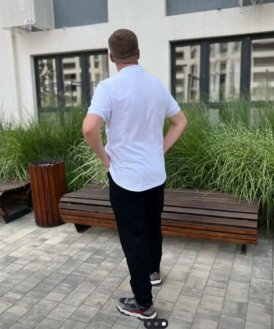 Erkaklar uchun futbolka polo, 100% paxta, bir o'lchamga katta